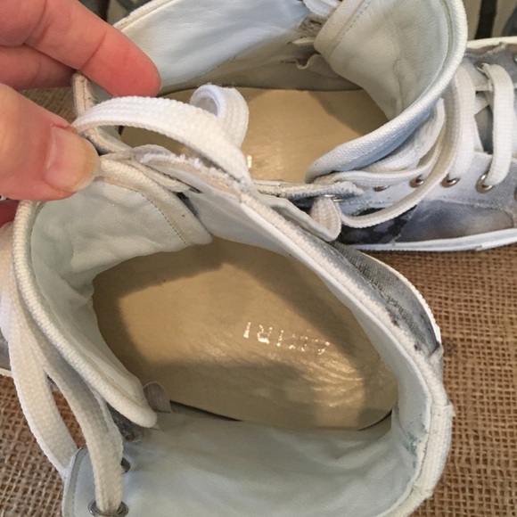 Amiri Sunset Canvas Airbrushed Palm Sneakers - Picture 12 of 14